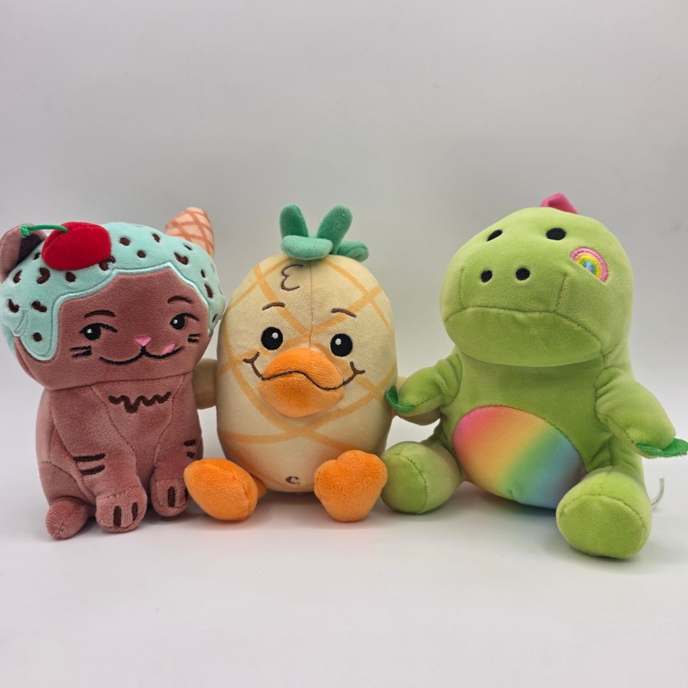 Moriah Elizabeth Plush Set Pickle Dinosaur Pato Pineapple Duck Ice Cream Cat